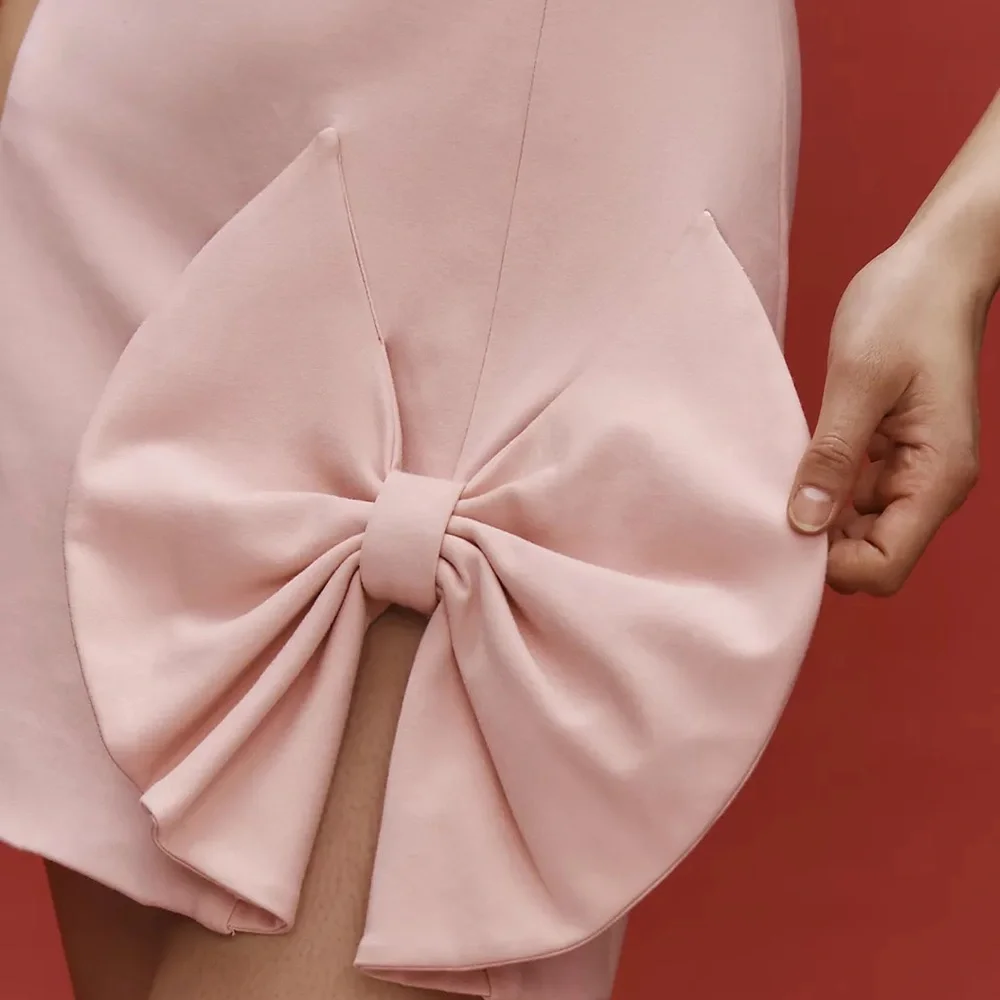 NEW Size Large pink bow mini dress - Picture 4 of 5